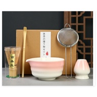 (พร้อมส่ง)Matcha set ชุดชงชาญี่ปุ่น(5ชิ้น) Chawan ชุดชงมัทฉะชามเซรามิก ถ้วยชงมัทฉะมีปาก อุปกรณ์มัทฉะ