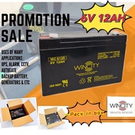 WSS Autogate UPS Geniune 6V 12Ah Rechargeable Sealed Lead Acid Battery