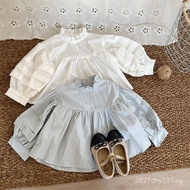 Heavy Industry Hi Solid Color New Korean Style Stand Collar for Children2025Fan Spring Girls' Doll C