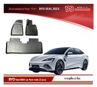 ยางปูพื้น ถาดปูพื้น BYD Seal 2023 2024 2025 A 3 ชิ้น งานสวยเข้ารูป ราคาไม่แพง รถไฟฟ้า