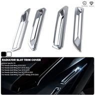 Black/Chrome Radiator Slot Trim Cover Decoration Kit Fit For Honda Gold Wing GL 1800 Tour DCT F6B Go