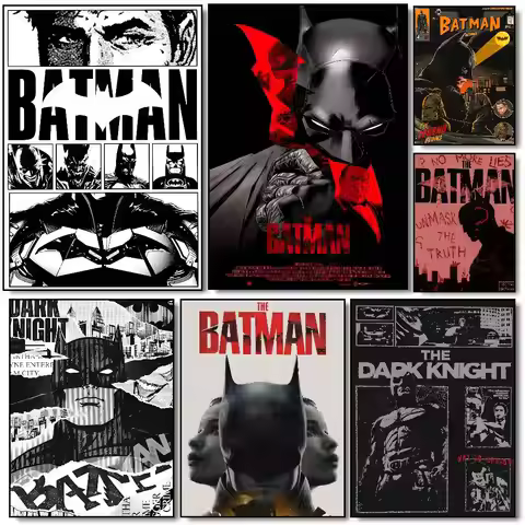 movies B-batmans Poster Wall Art Printing Waterproof Home Living Bed Room Bar Aesthetic Decor