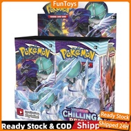 360pcs Pokemon Cards TCG Trading Cards Game Chilling Evolving Skies Booster Pack Box(English)