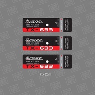 Decal Stiker Araya TX 633