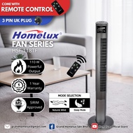 [ SIRIM ] HOMELUX 46" TOWER GALE FAN WITH REMOTE CONTROL HSF-118TF KIPAS TOWER KAWALAN JAUH