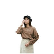 FA43 - BROWN SUGAR boba SWEATER OBLONG FLEECE ORIGINAL