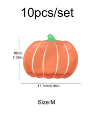 Halloween Disposable Pumpkin Ghost Face Tableware 7-Inch 9-Inch Dinner Plates Paper Cups Party Atmos