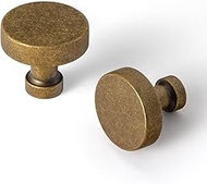 Goo-Ki 6 Pack Antique Brass Drawer Knobs Kitchen Cabinet Hardware - Retro Vintage Bronze Cabinet Kno