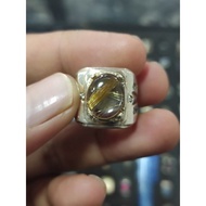 Batu Jarum Emas Asli Cincin Perak