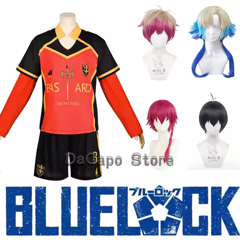 Blue Lock Aleksis Kaiser Ness Isagi Yoichi Ranze Kurona Cosplay Costume Wig Tops Shorts Sportswear F