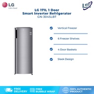 LG 171L Smart Inverter Upright Freezer GN-304SLBT | 6 Freezer Shelves | 4 Door Baskets | Sleek Design