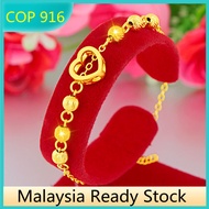 Emas 916 Original Lelong Gold 916 Original Malaysia Bracelet for Women Bangles Men Rantai Tangan Baj