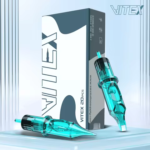 INKin Vitex Tattoo Cartridge Needles Disposable Tattoo Needles Round Liner MC/RM RS M1 Safety Membra