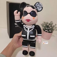 Bearbrick 400% - Ch@nel Karl Lagerfeld 28cm Cute Cartoon Sullivan Mike Be@rbrick Action Figure Collections Gift / SG2