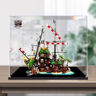 Transparent Acrylic Display Box for LEGO 21322 Pirate Bay Figurine Storage Case Dustproof Cover