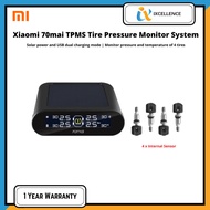 [IX] Xiaomi 70mai Tire Pressure Monitoring System for Car Mobile APP Control LED Screen Solar Power 4 Sensors