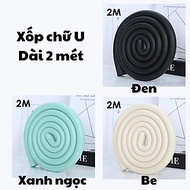 Cuộn Xốp Dài 2 Mét Bọc Cạnh Bàn Chữ U-W-V, Miếng Dán Bịt Góc Tường Chống Va Chạm An Toàn Cho Bé Lega