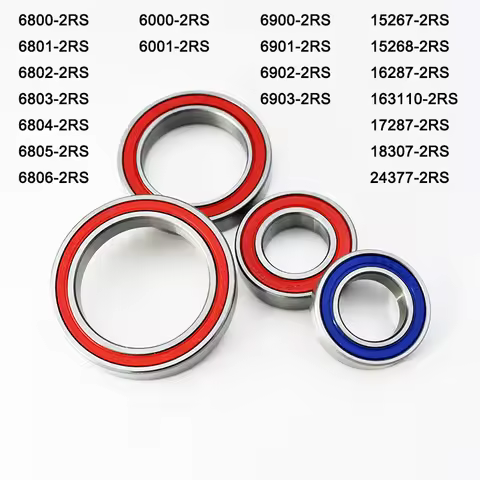 2pcs Hybrid Ceramic Bearing 6000 6001 15267 16287 17287 18307 24377 2RS Si3N4 Silicon Nitride Bicycl