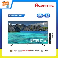 ใหม่ Aconatic ทีวี 65 นิ้ว LED 4K HDR Netflix TV รุ่น 65US410AN Smart TV (Netflix v5.3) สมาร์ททีวี (