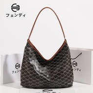 GOYARD กระเป๋าถือสไตล์ญี่ปุ่น2023กระเป๋าทรงสี่เหลี่ยมมีหูหิ้วสะพายไหล่ระดับไฮเอนด์สำหรับผู้หญิงสามาร