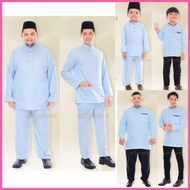 🌹BAJU RAYA 2024 SAND BLUE🌹 Koleksi Warna Biru Laut Baju Lelaki Sedondon Ayah & Anak Baju Melayu & Ku