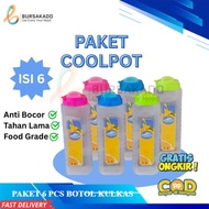 Refrigerator Drinking Water Bottle /CoolPot Atlantis/ Refrigerator Water Bottle 1200ml Get 6 PCs