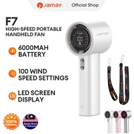 JAMAY F7 Fan 6000mAh Turbo Mini Fan Rechargeable Handheld Portable Electric Jet Hand Silent Fan