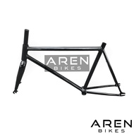 FRAME SEPEDA FIXIE 20 INCH HITAM BESI STEEL DALANGAN FORK OVERSIZE OS BATANG BATANGAN SET LOKAL 20" 