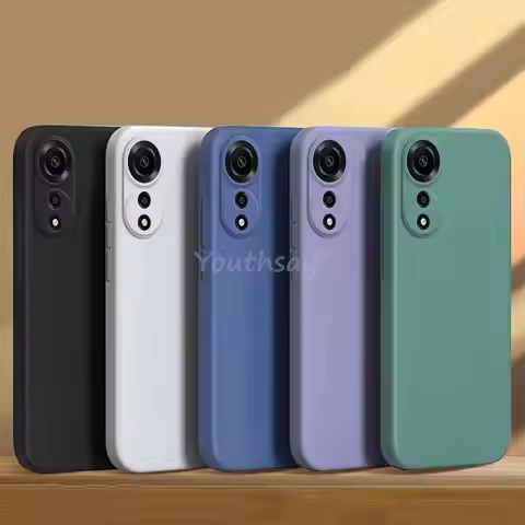 For OPPO A78 Case Silicone Liquid For OPPO A78 Cover Plain Rubber TPU Protector Shockproof Phone Cas