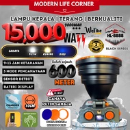 Lampu Kepala LED Thailand/Headlight/15000W/10000W HL-8888 & HL-9999Y/W/Rechargeable/Camping/Hunting