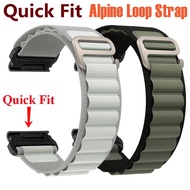 26mm 22mm Alpine Nylon Loop Band Sports Quick Fit Strap For Garmin Fenix 7 7X 6 6X Pro 5 5X Plus 3 3HR 2 MARQ Approach S62 S60