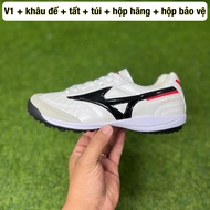 Mzn morelia TF V1 football boots (stitched sole + socks + bag + box)