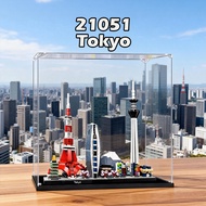For Lego 21051 Tokyo Skyline Acrylic Dustproof Display Box 透明防尘展示盒 Kotak Penyimpanan Akrilik Jernih