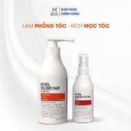 Bộ Đôi "PHỒNG TỰ NHIÊN" Phục Hồi Hư Tổn HASOL Hasol Volume Hair 500g+Xịt Dưỡng Mọc Tóc Hasol Anagen