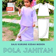 [Pola Digital] Pola Jahitan Baju Kurung Kedah Moden