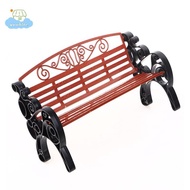 [LI] 1:6 Dollhouse Miniature Park Bench Recliner  Chair Mini Double Chair Model Garden Decor Toy Dol