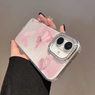 Pink Butterfly Flowers Bling Diamond Phone Case For Motorola Moto E22i E20 E30 E13 G60 G54 G34 G13 G