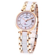 LOTUSMAN DL869TWA WOMEN QUARTZ WATCH  DIAMOND WRISTWATCH (WHITE AND ROSE GOLD)