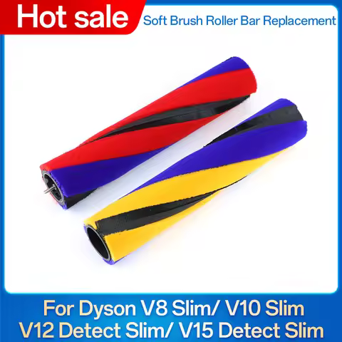 Soft Brush Roller Bar Replacement For Dyson V12/V15 Detect Slim V8 Slim V10 Slim Vacuum Cleaners Rep