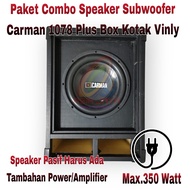 Paket Combo Speaker SUBWOOFER 10 Inch CARMAN CM 1078 Plus Box Vinyl 10 Inch