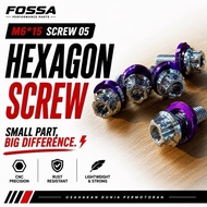 FOSSA 05 SCREW M615 WITH COLOR WASHER EXHAUST MUDGUARD PAPAN PLATE