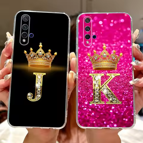 For Huawei Nova 5T Case Nova5T YAL-L21 Luxury Fashion Letters Cover Soft Slim Phone Cases For Honor 