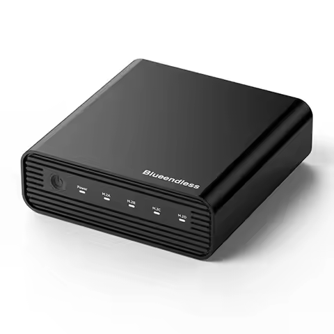 BLUEENDLESS M. 2 Nvme SSD Enclosure 4 Bay 40Gbps USB4 External Hard Drive Case 32TB Aluminum Dock Fo