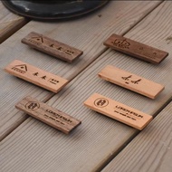 Custom made Personalized Wood Name Tag Customized Solid Wood Pin Work Card Work Number Plate E3