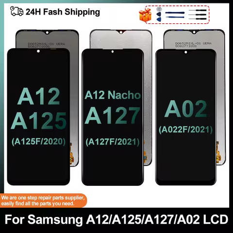IPS LCD For Samsung Galaxy A12 Nacho LCD SM-A127U Display SM-A125F Touch Screen For Samsung A02 Disp