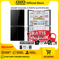 Sharp Kulkas 4 Pintu Side by Side Hitam Elegant SJ-IF51PG BK Glass Door Series Garansi Resmi 10 tahu