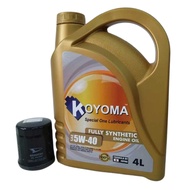 A653# 100%ORIGINALDAIHATSUMIRA L2 L5 , PERODUA MYVI 05y-2017y , ALZA OIL FILTER + KOYOMA 5W40 FULLY 