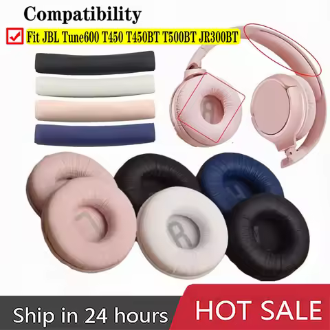 1 Pair Replacement foam Ear Pads pillow Cushion Cover for JBL Tune600 T450 T450BT T500BT JR300BT Hea