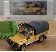 全新 1:64 駱駝 帳篷越野吉普車 金屬 汽車模型 連配件 Master Land Rover Defender 110 Camel trophy and accessories