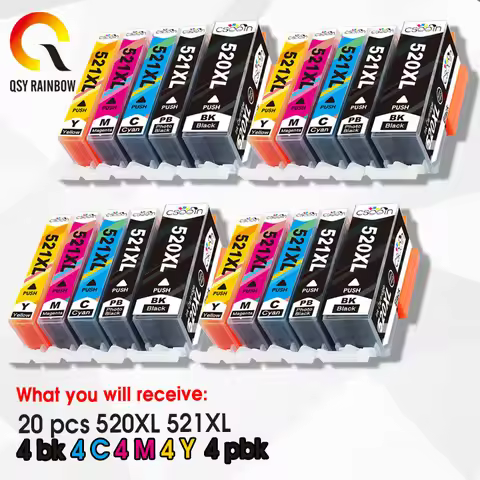 Full Ink Cartridge PGI 520 CLI 521 XL for Canon Pixma MP540 MP550 MP560 MP620 MP630 MP640 MP980 MP99